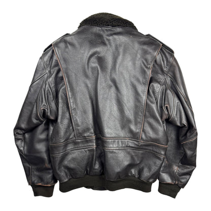 The Pilot Shearling Leather Bomber Jacket (L)