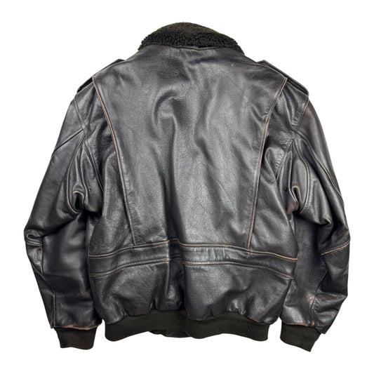 The Pilot Shearling Leather Bomber Jacket (L)