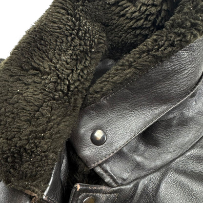 The Pilot Shearling Leather Bomber Jacket (L)