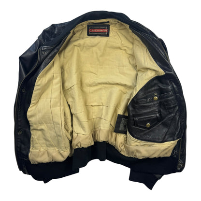 Chevignon Leather Bomber Jacket (L)