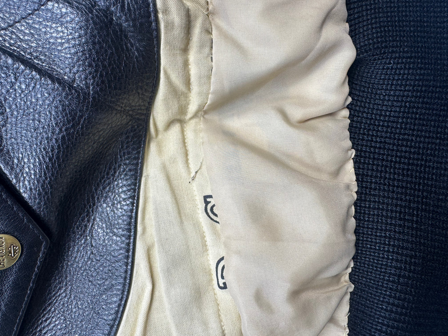 Chevignon Leather Bomber Jacket (L)