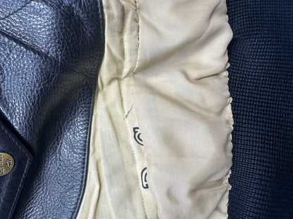 Chevignon Leather Bomber Jacket (L)