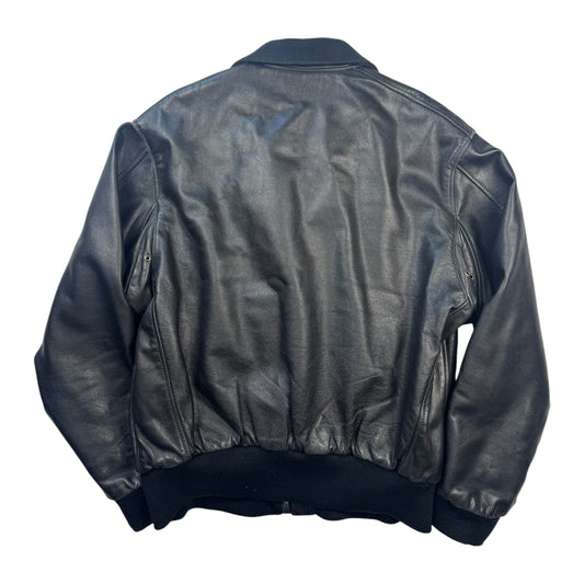 Chevignon Leather Bomber Jacket (L)