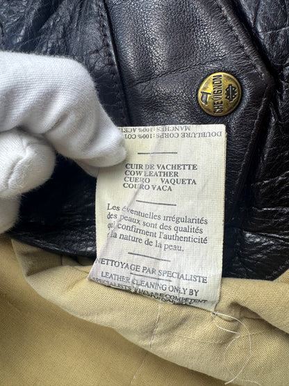 Chevignon Vintage Cow Leather Aviator Jacket (L)