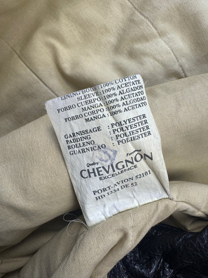 Chevignon Vintage Cow Leather Aviator Jacket (L)