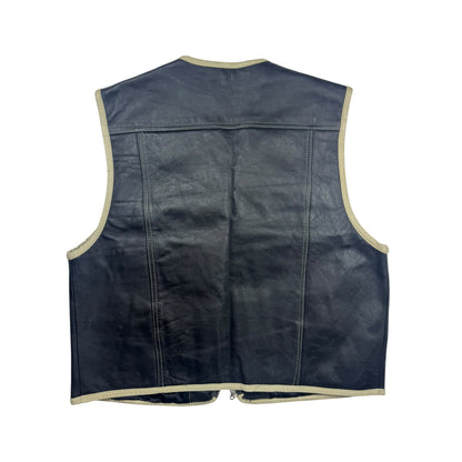 Avirex Structured Leather Vest (XL)